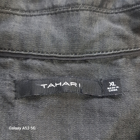 Tahari Women Soft Collared Neck Long Sleeve Jacket w Pockets Charcoal Size XL - Picture 12 of 14